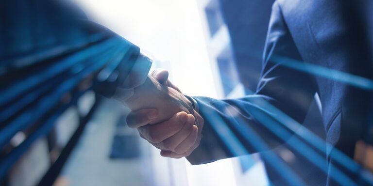 Businessmen,Making,Handshake,With,Partner,,Greeting,,Dealing,,Merger,And,Acquisition,